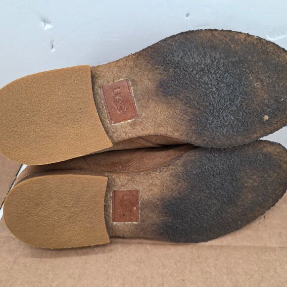 UGG LEIGHTON CHUKKA BOOT MENS  WATERPROOF CHESTNUT SUEDE Sz 13 - Picture 7 of 10